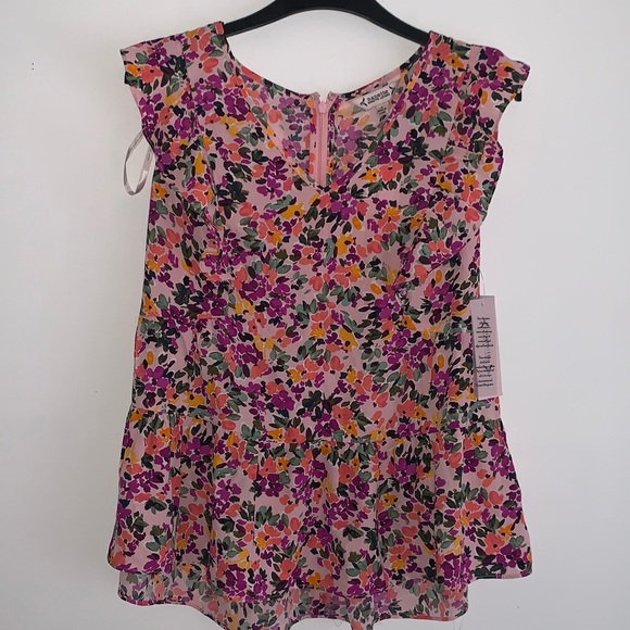 Nanette Lepore | light flamingo print top - Picture 1 of 8